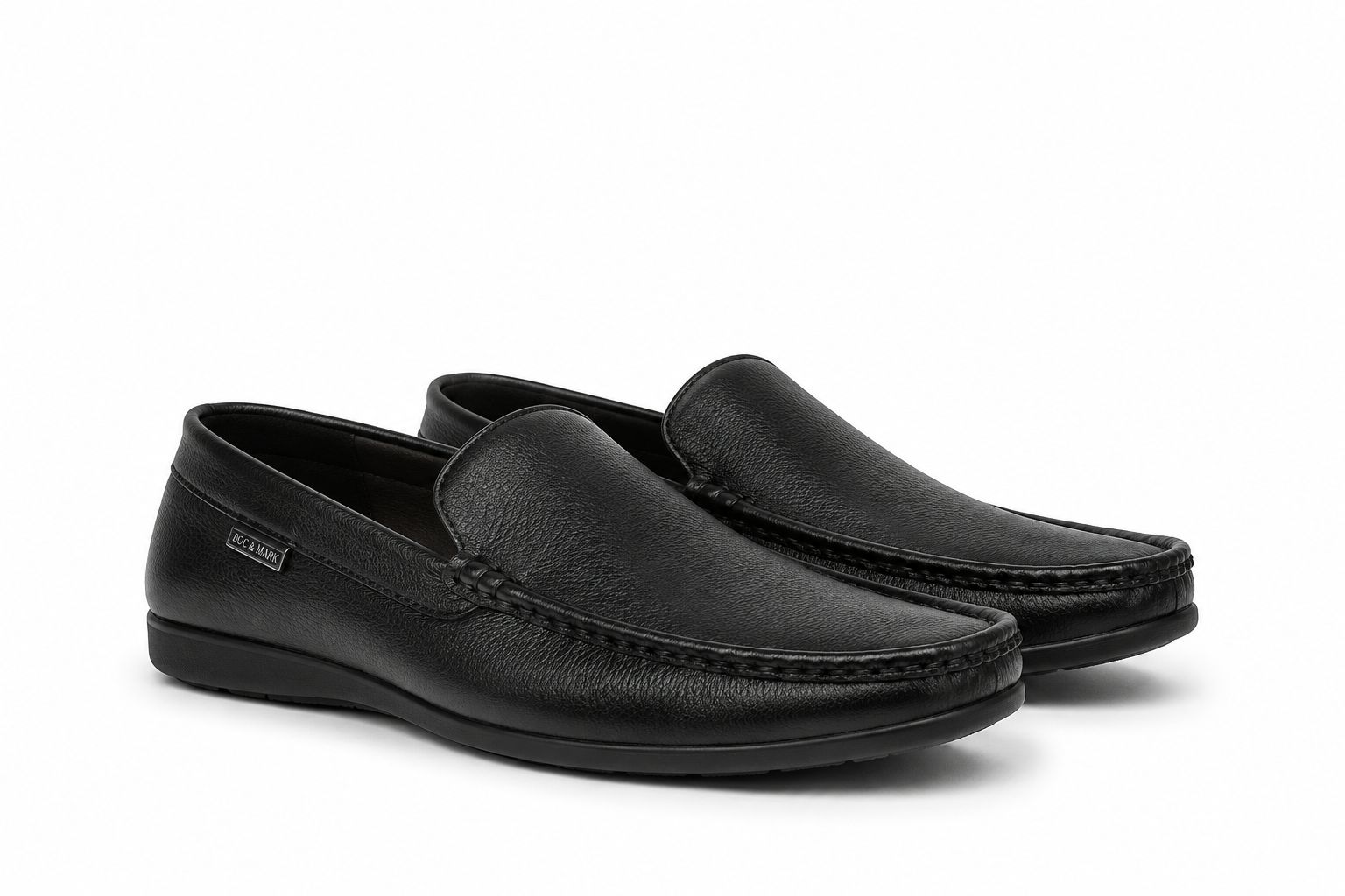 Men's Stylish Leather Loafers 621 BK CBN